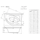 Панель до ванни ліва Мistra 170 L, RADAWAY (OBC-00-170x110L)