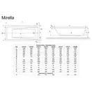 Панель до ванни фронтальна 180, RADAWAY (OBC-00-180x056U)