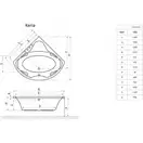 Панель до ванни фронтальна KERIA 150, RADAWAY (OBEX.KON.15WH)
