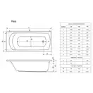 Ванна прямокутна KEA 150x75, RADAWAY (WA1-04-150x075U)