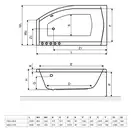 Ванна асиметрична права SITERA 150x85 P, RADAWAY (WA1-32-150х085P)