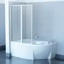 Шторка для ванни двохелементна VSK2 ROSA II 170 L Transparent, (76LB0100Z1) RAVAK