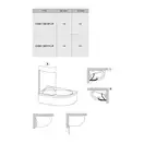 Шторка для ванни одноелементна CVSK1 ROSA 140-150 L Transparent, (7QLM0100Y1) RAVAK