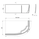 Панель до ванни ліва A Rosa 95 L 160, RAVAK (CZ57100A00)