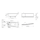 Панель до ванни фронтальна права A BEHAPPY II 170 R, RAVAK (CZ95100A00)