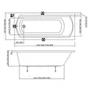 Ванна акриловая Ravak Domino II 150 х 70 х h44 см (XAU0000036)
