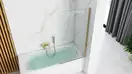 Шторка для ванны REA ELEGANT GOLD 80 постоянная (REA-W5601)