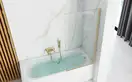 Шторка для ванны REA ELEGANT BRUSHED GOLD 70 постоянная (REA-W6600)