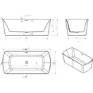 Volle Ванна отдельностоящая акриловая 180x85 см, белая (12-22-804)