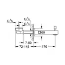 Излив для ванны с переключателем Grohe Eurocube 170 мм (цвет - хром) (13304000) фото 2 Aquada.com.ua