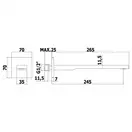 Излив 245 мм Paffoni Tilt (цвет - сталь) (ZBOC122ST)