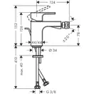 Hansgrohe Vernis Shape Змішувач для біде, чорний матовий (71211670)