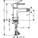 Hansgrohe Rebris E Змішувач для біде, Matt Black (72211670)