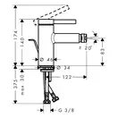 Змішувач для біде Hansgrohe Zesis S (колір - хром), з донним клапаном pop-up  74200000