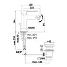 Смеситель для биде Paffoni Elle (цвет - хром), с донным клапаном Clic-Clac (EL131KCR)