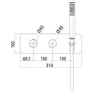 Змішувач для душу з термостатом Bossini (Z005351030)