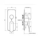 Fima Carlo F3729X6CR Накладка Quad , на два-три виходи , хром  Fima ІТАЛІЯ