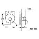 Смеситель для душа Grohe Essence (цвет - тёмный графит, матовый) (19286AL1) фото 2 Aquada.com.ua