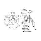 Смеситель однорычажный для душа Grohe Eurostyle Solid DN 15 (цвет - хром) комплект внешней и внутренней частей (23730003) фото 2 Aquada.com.ua