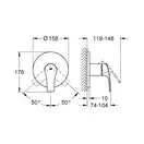 Змішувач прихованого монтажу для 1 споживача Grohe Eurosmart New (24042003)