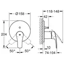 Grohe Eurosmart New Смеситель скрытого монтажа, хром (24043003)