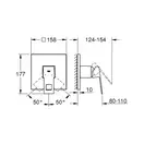 Смеситель для душа Grohe Eurocube (цвет - тёмный графит, матовый) (24061AL0) фото 4 Aquada.com.ua