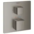 Термостат для душа с переключатилем на 2 положения Grohe Grohtherm Cube (цвет - тёмный графит, матовый), со встроенным запорным вентилем (24154AL0) фото 1 Aquada.com.ua