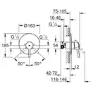 Смеситель однорычажный для душа Grohe Concetto DN 15 (цвет - хром) со встраиваемой и наружной частью (32213001) фото 2 Aquada.com.ua