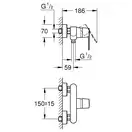 Grohe Get Змішувач одноважільний для душу, хром (32888000)