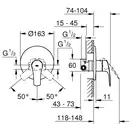 Grohe Eurosmart New Змішувач прихований, хром (33556003)