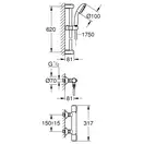 Змішувач термостат. для душу з гарнітурою Grohe Precision Flow (34841000)