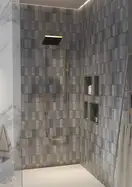 Термостат на 2 потребителя со встроенной защитной комбинацией EN 1717 Hansgrohe ShowerSelect Comfort E (цвет - шлифованная бронза) 15578140