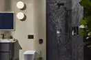 Термостат на 2 потребителя со встроенной защитной комбинацией EN 1717 Hansgrohe ShowerSelect Comfort E (цвет - чёрный матовый) 15578670