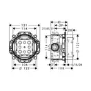 Змішувач для ванни Hansgrohe Metris, з інсталяційних блоком (31454000/01800180) (31454000_01800180)