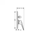 Hansgrohe Novus 200 Змішувач для ванни, хром (71047180)