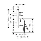 Смеситель для ванны, со встроенной защитной комбинацией Hansgrohe Talis E (цвет - шлифованный чёрный хром) 71474340