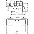 HANSGROHE Vernis Shape Смеситель для душа, черный матовый (71650670)