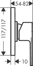 Hansgrohe Vernis Shape Смеситель для душа, черный матовый (71658670)