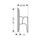 Hansgrohe Talis E Змішувач для душу, хром (71766000)