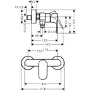 Hansgrohe Rebris Змішувач для душу, хром (72640000)