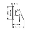 Hansgrohe Rebris S Змішувач для душу, хром (72648000)