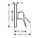 Hansgrohe Vivenis Смеситель для душа, черный матовый (75615670)