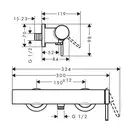 Hansgrohe Finoris Змішувач для душу, чорний матовий (76620670)