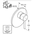 Накл. панель BOZZ 386550576 для .душу з кер картр,  KLUDI