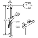 ZENTA Shower DUO (душ.сист.+зміш-терм.душ) 6057705-00,KLUDI (6057705-00)