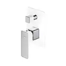 змішувач для ванни та душу прихованого монтажу Omnires Parma chrome/white (PM7435CRB)