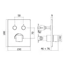 Смеситель для душа Paffoni Compact Box (цвет - чёрный матовый) (CPM518NO)