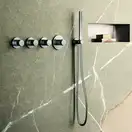 Термостат для душа/ванны Paffoni Modular Box (цвет - хром), в комплекте со скрытой частью (MDE019CR+MDBOX019)