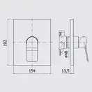 Смеситель для душа на 1 потребитель Paffoni Tilt (цвет - хром) (TIBOX010CR)