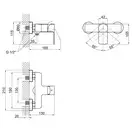 Смеситель для душа Qtap Lipno 4023101G (QTLIPNO4023101G)